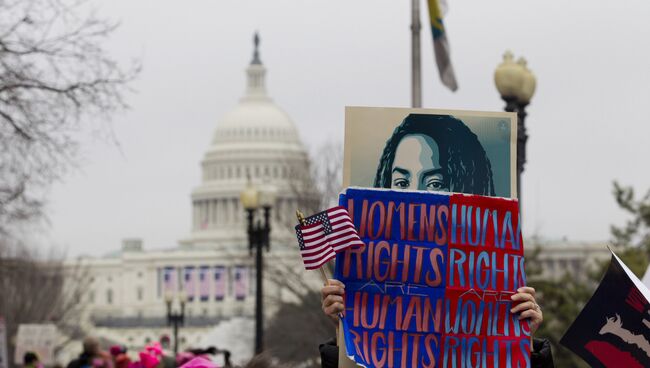 Женские протесты против Трампа в Вашингтоне