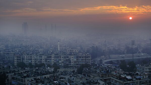 Панорама Алеппо, Сирия. Январь 2017