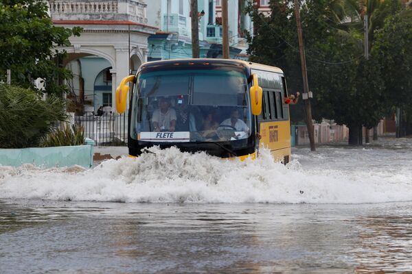 Наводнение в Гаване. Куба, 23 января 2017