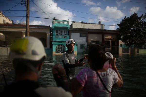 Наводнение в Гаване. Куба, 23 января 2017