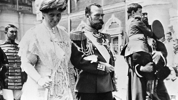 Российский Император Николай II, Императрица Александра Федоровна и цесаревич Алексей