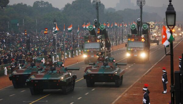 Традиционный парад в честь Дня Республики прошел в столице Индии Нью-Дели, 26 января 2017