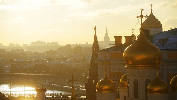 Вид Москвы с колокольни Ивана Великого. Архивное фото