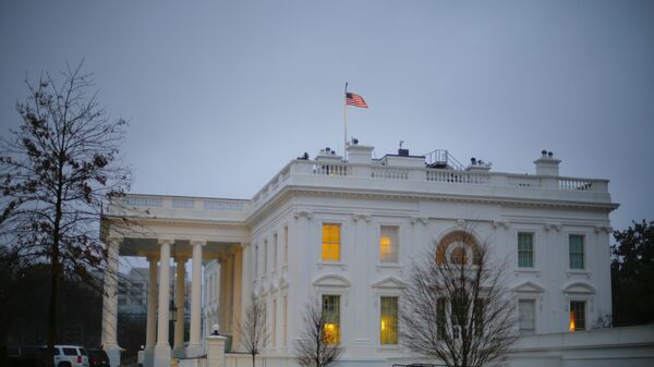 Здание Белого дома в Вашингтоне, США. Январь 2017