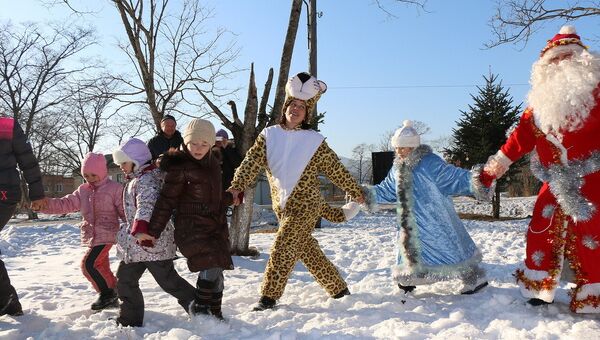 Жители Приморья встречают Новый год с леопардом