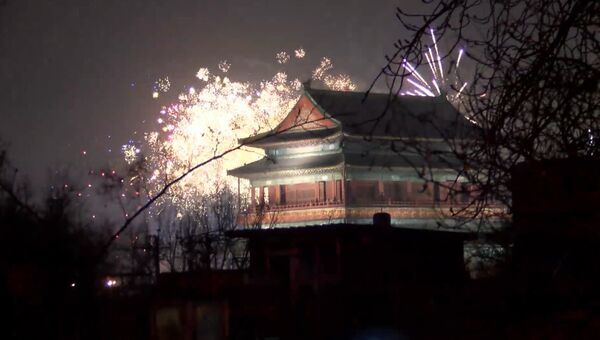 Китайский Новый год в Пекине: красочные фейерверки и взрывы петард