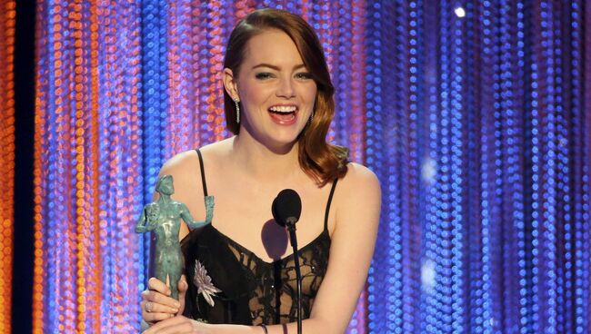Эмма Стоун на церемонии вручения премии Гильдии киноактеров США в Лос-Анджелесе Эмма Стоун на церемонии вручения премии Гильдии киноактеров США в Лос-Анджелесе