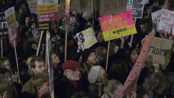 Жители Лондона протестовали против ужесточения миграционной политики США