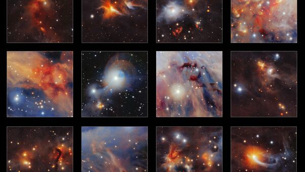 Снимки молекулярного облака Орион А сделанные телескопом VISTA