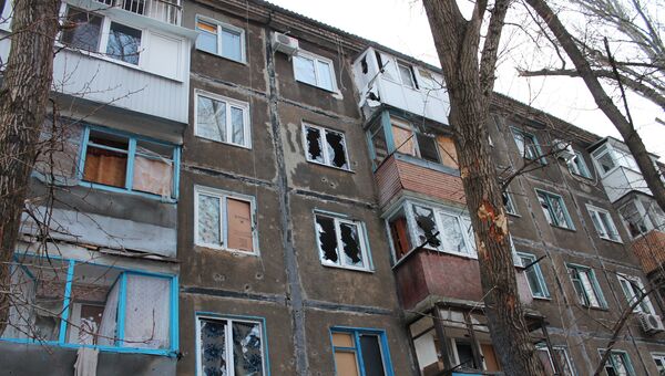 Ситуация после обстрелов в Донецке. Архивное фото