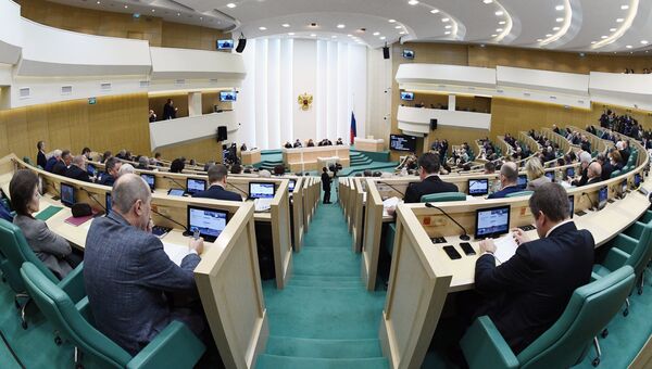На заседании Совета Федерации России. Архивное фото