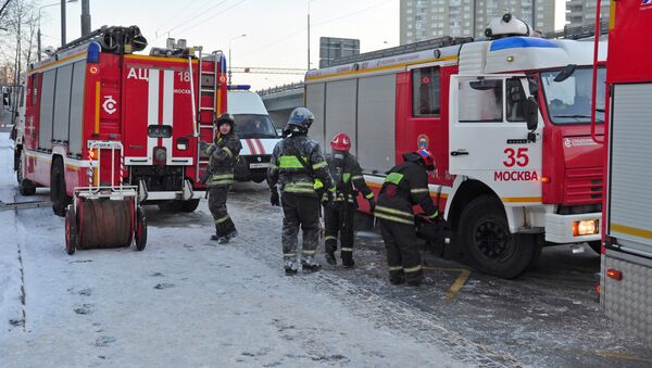 Ликвидация пожара в Москве. Архивное фото