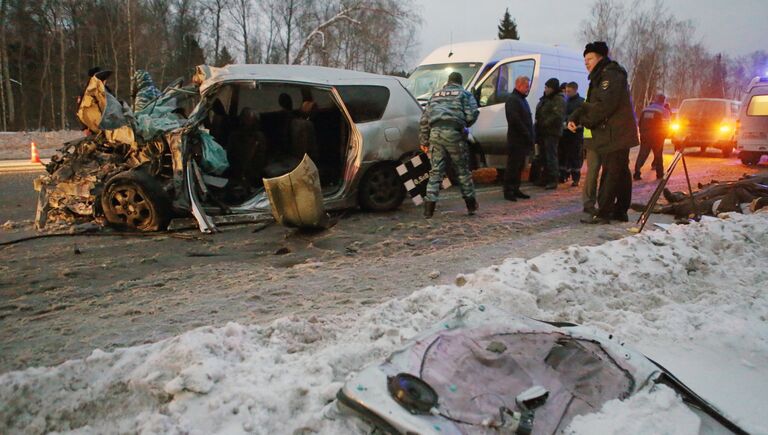 На месте крупной дорожной аварии в Новой Москве