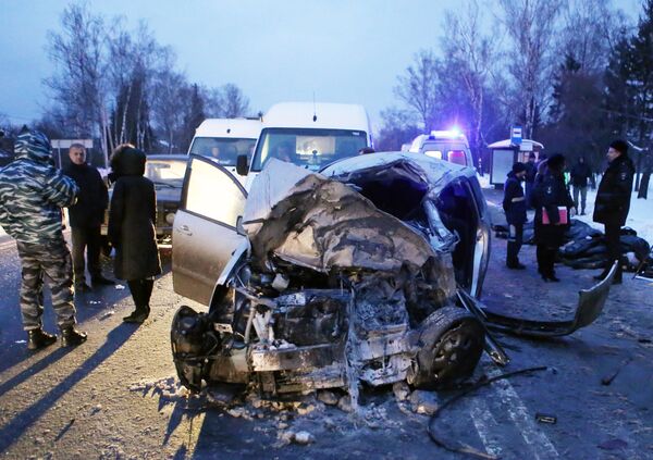 На месте крупной дорожной аварии в Новой Москве