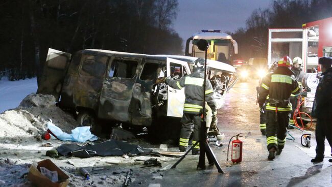 На месте крупной дорожной аварии в Новой Москве. Архивное фото