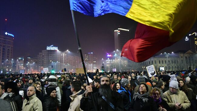 Акции протеста в Румынии. Архивное фото