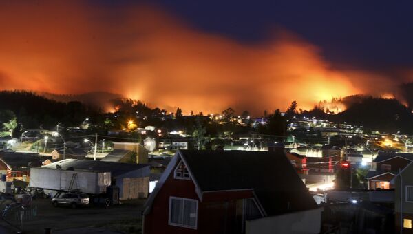 Лесные пожары в Чили. Архивное фото