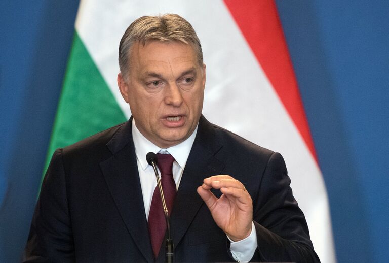 Премьер-министр Венгрии Виктор Орбан во время совместной с президентом РФ Владимиром Путиным пресс-конференции по итогам встречи в Будапеште. 2 февраля 2017 Премьер-министр Венгрии Виктор Орбан во время совместной с президентом РФ Владимиром Путиным пресс-конференции по итогам встречи в Будапеште. 2 февраля 2017