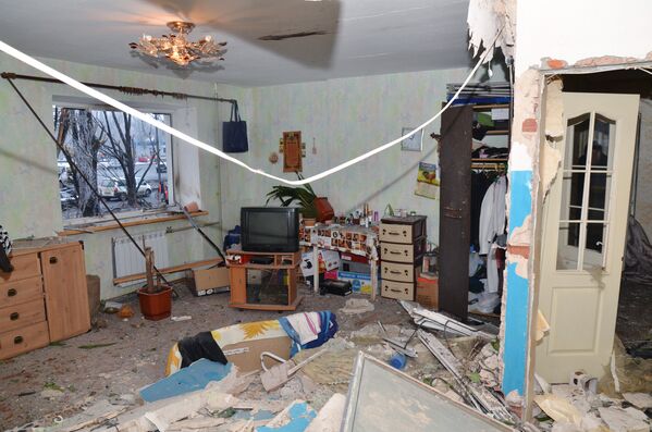 Комната жилого дома в Калининском районе Донецка, пострадавшего при ночном обстреле