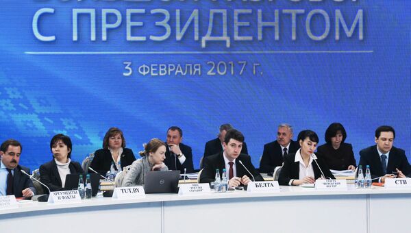 Пресс-конференция с президентом Белоруссии А. Лукашенко в Минске. 3 февраля 2017