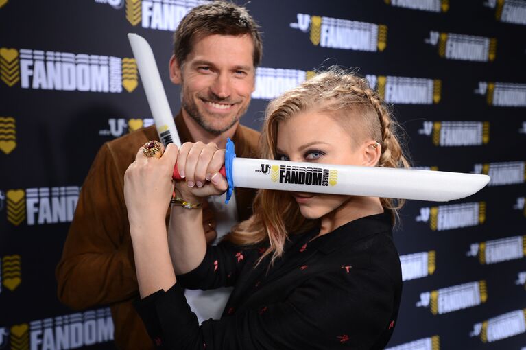 Николай Костер-Вальдау и Натали Дормер на mtvU Fandom Awards в рамках фестиваля Comic-Con в Сан-Диего