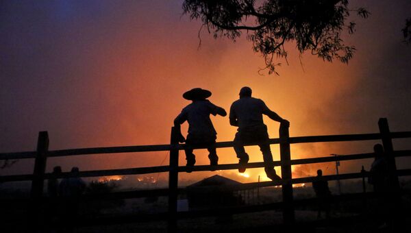 Природные пожары в Чили