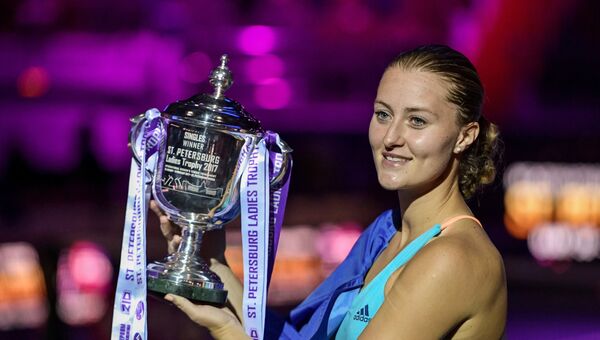 Победительница теннисного турнира St.Petersburg Ladies Trophy 2017 в женском одиночном разряде Кристина Младенович