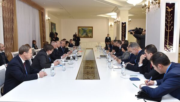 Участники заседания совместной оперативной группы России, Турции и Ирана по контролю за перемирием в Сирии, проходящего в Астане. 6 февраля 2017. Архивное фото