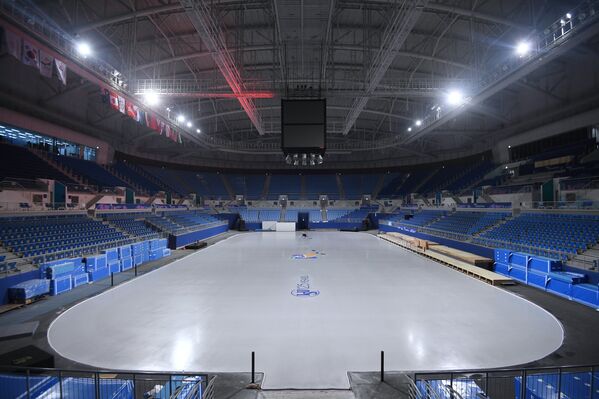 Вид стадиона Кёнпхо в Олимпийском парке в Пхенчхане