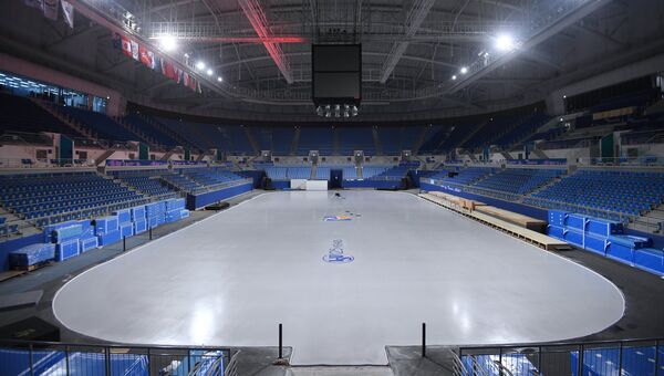Вид стадиона Кёнпхо в Олимпийском парке в Пхенчхане