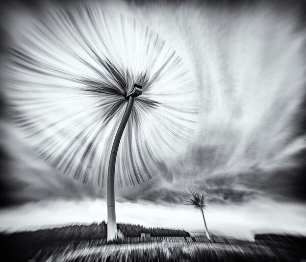 Работа фотографа Derek Snee The Turbo Dandelion Wind Farm для конкурса 2016 Art of Building Photographer of the Year