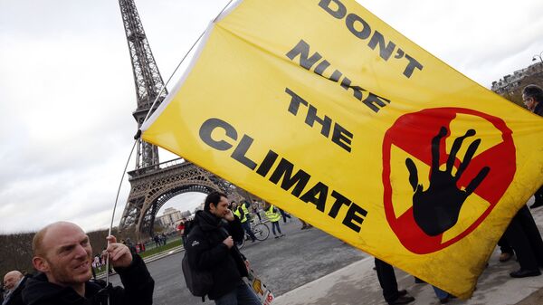 Демонстрация в Париже во время Конференции по климату. Архивное фото