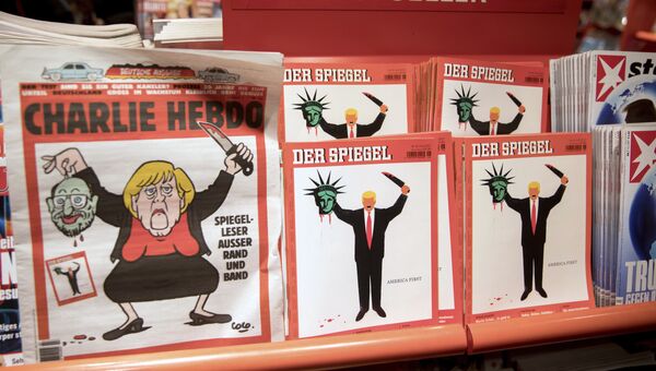 Обложка немецкой версии журнала Charlie Hebdo с Ангелой Меркель. 9 февраля 2017