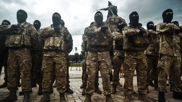 Новобранцы батальона Азов, архивное фото