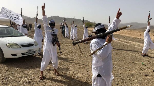 Последователи течения Талибана (запрещена в России) Mahaaz-e-Dadullah. Архивное фото
