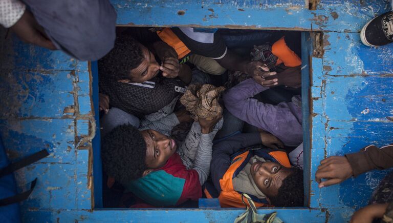 Mediterranean Migration  фотографа Mathieu Willcocks занявшего третье место в категории Горячие новости в фотоконкурсе World Press Photo