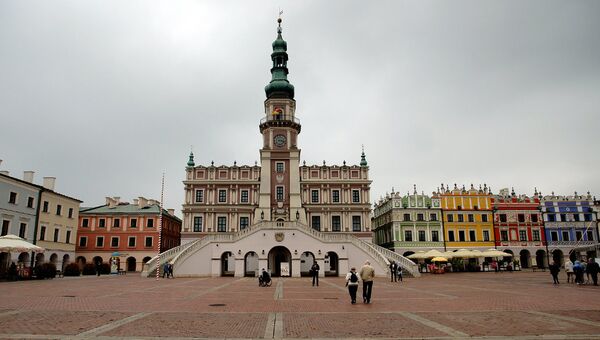 Город Замосць в Польше. Архивное фото