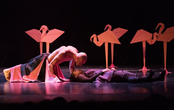Александр Челидзе и Полина Митряшина выступают в одноактном балете Видение розы на вечере балета Танцы о любви