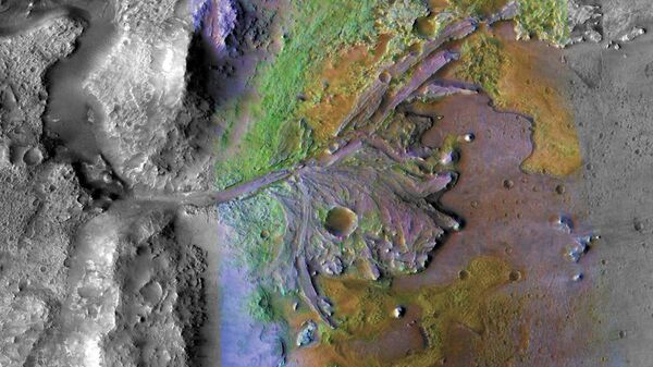 Кратер Джезеро на Марсе, где есть древние следы жидкой воды