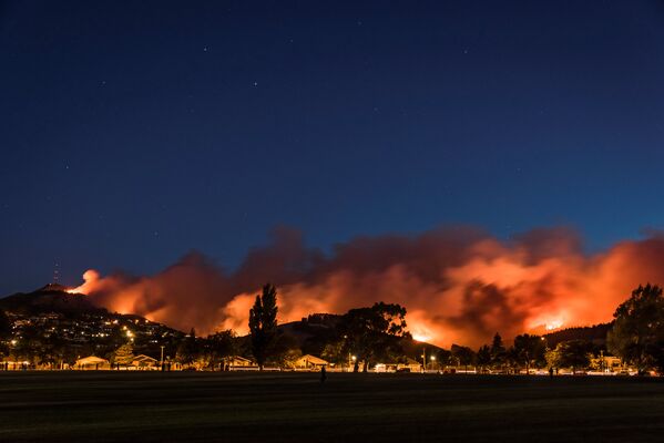 Лесные пожары на острове Южный Новой Зеландии