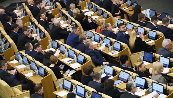 Пленарное заседание Госдумы РФ. 17 февраля 2017. Архивное фото