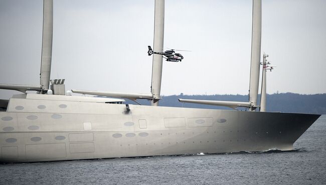 Парусная яхта Sailing Yacht A, которая принадлежит российскому бизнесмену Андрею Мельниченко. Архивное фото