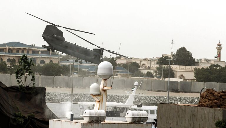 Вооруженные силы ОАЭ во время военного шоу на церемонии открытия Международной выставки вооружения IDEX 2017 в Абу-Даби