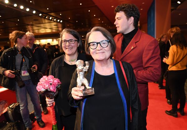 Режиссер Агнешка Холланд, обладатель премии Альфреда Бауэра, на церемонии награждения 67-го Берлинского международного кинофестиваля