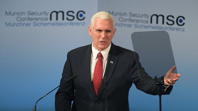 Вице-президент США Майк Пенс на 53-й Мюнхенской конференции по безопасности. Архивное фото