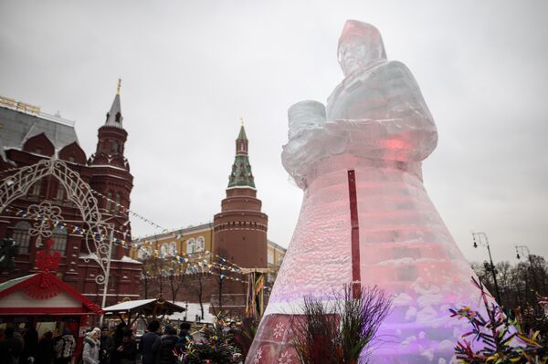 Открытие фестиваля Московская масленица на Манежной площади