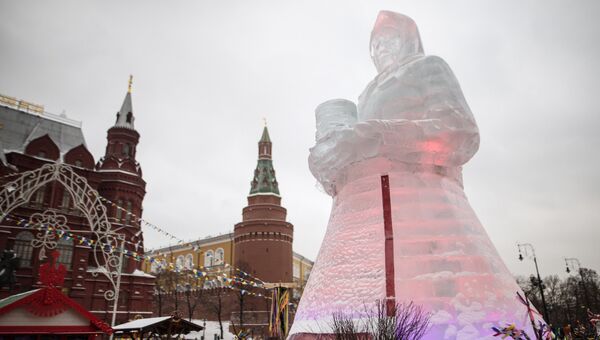 Открытие фестиваля Московская масленица на Манежной площади. Архивное фото