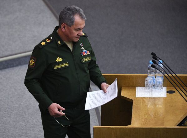 Министр обороны РФ Сергей Шойгу на пленарном заседании Госдумы РФ. 22 февраля 2017 Министр обороны РФ Сергей Шойгу на пленарном заседании Госдумы РФ. 22 февраля 2017