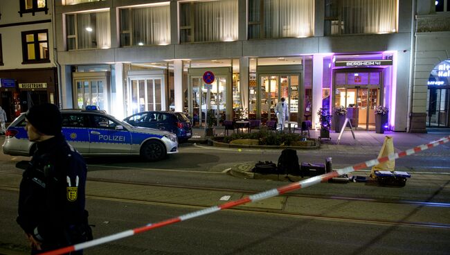 Полиция на месте наезда на пешеходов в Гейдельберге
