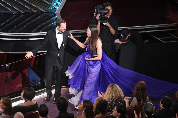 Орландо фон Айнсидель и Джоэнна Натасегара на 89-й церемонии вручения Оскара в Лос-Анджелесе